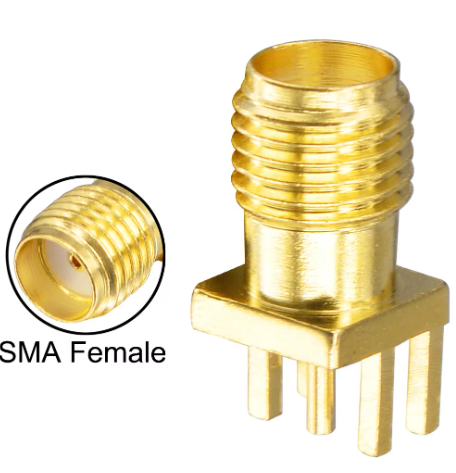 SMA-KE straight socket SMA welding PCB board patch female seat external screw inner hole antenna seat