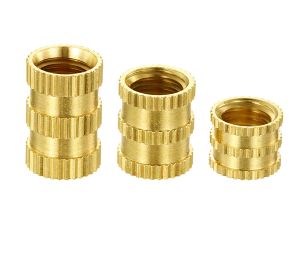 น็อตฝัง M3*4*4.5 mm. Brass Hot Melt Insert Nuts หัวน็อตแบบฝัง M3x4x4.5mm. ทองเหลือง molded copper nut