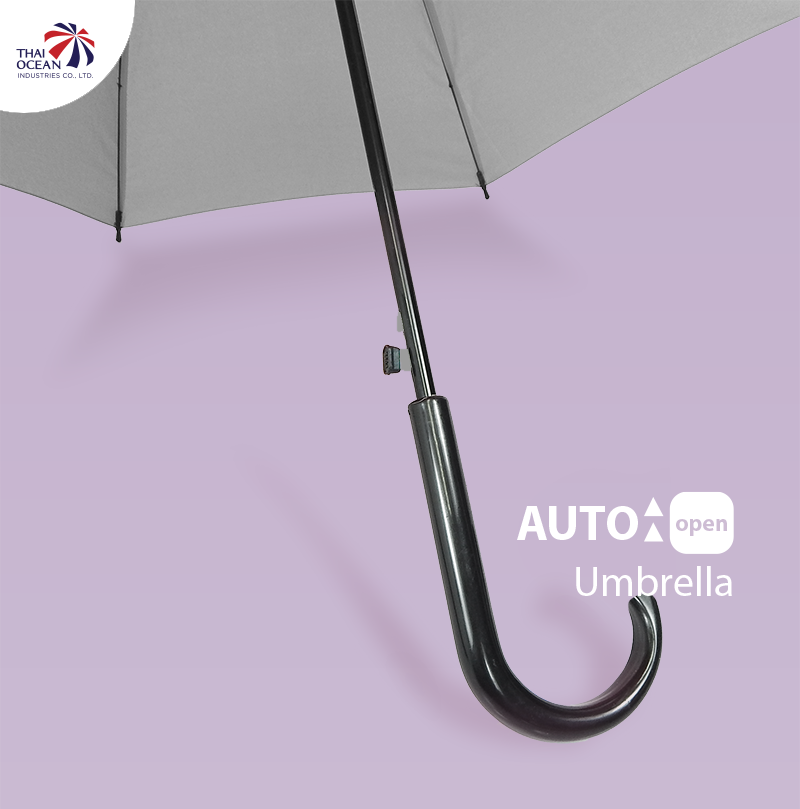 Leo ร่มยาวออโต้เปิด 21 นิ้ว ลายช้าง ผ้าเคลือบยูวีกันแดดและฝน