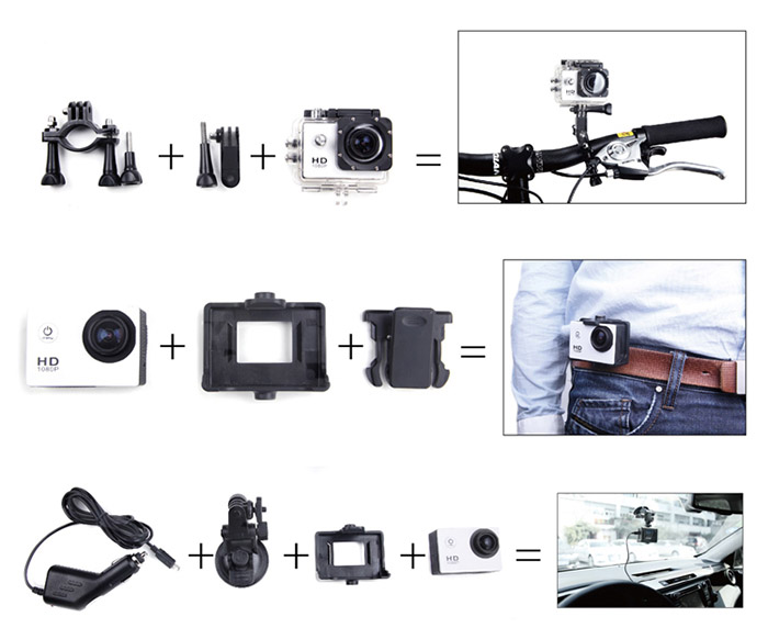 กล้อง Sport HD DV H.264 WiFi