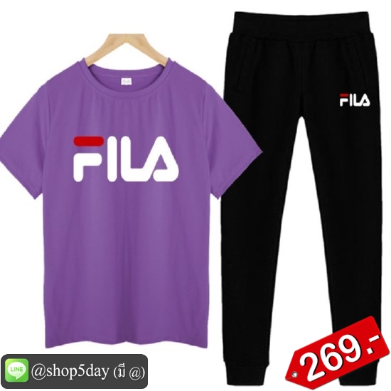 🔥Fila ฟิลล่า ชุดเซ็ท เสื้อ+กางเกง