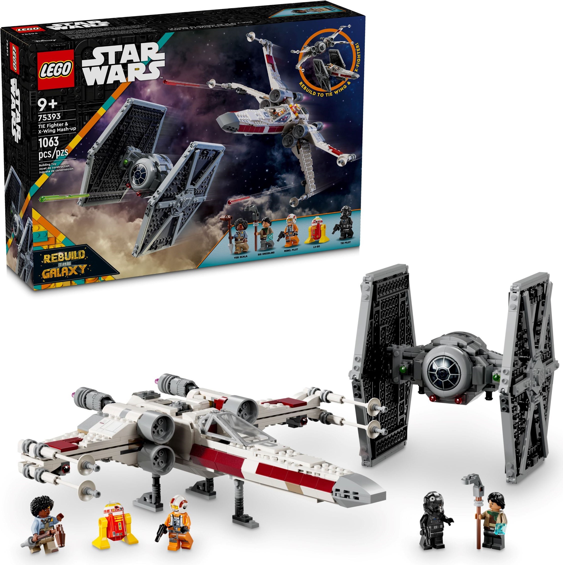 LEGO Star Wars เลโก้ 75393 TIE Fighter & X-wing Mash-up