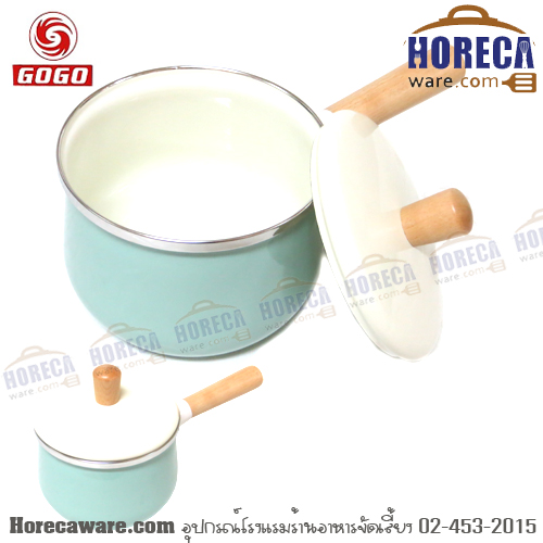 หม้อเคลือบ 2 หู+หม้อด้าม โกโก-อ่างอุ่น [gg-stn01-02]