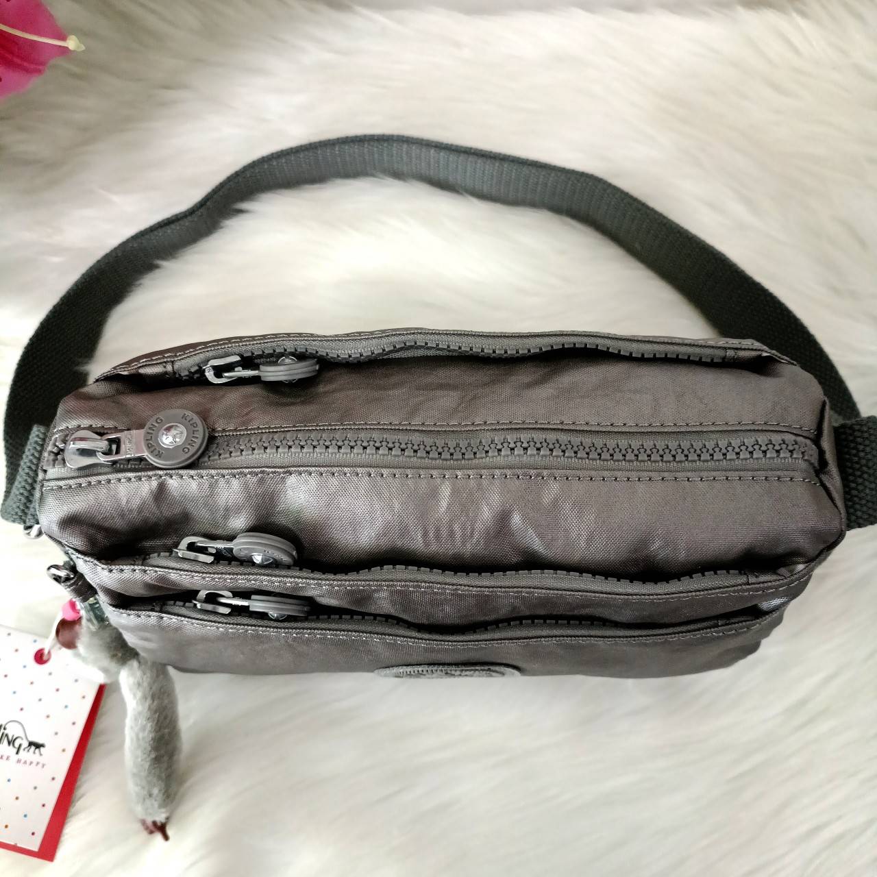 กระเป๋าสะพายkipling ผ้าไนล่อน คิปลิ้ง กระเป๋าคิปริ้ง outlet แท้