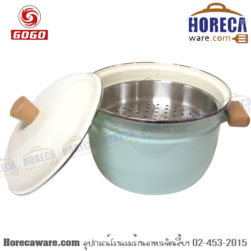 หม้อเคลือบ 2 หู 26 ซม โกโก-อ่างอุ่น [gg-6.8-26]
