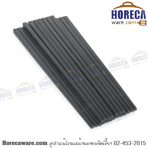 ตะเกียบเมลามีน สีดำ แพ็ค 10 คู่ สามเอส [3s-ii-b]