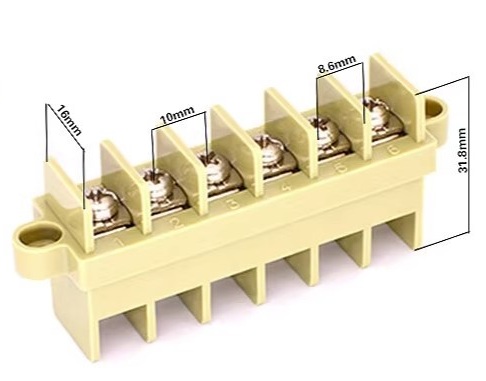 JPA2.5 Pitch 10mm.660V 24A 2PIN through the wall fence high current terminal block