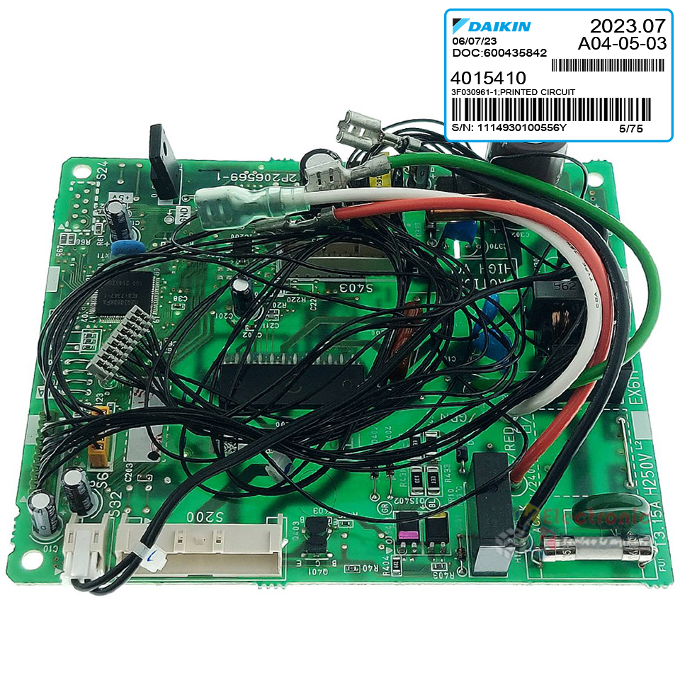 แผงบอร์ดแอร์คอยเย็นDAIKIN-ไดกิ้น รุ่น ATKC12RV2S/FTKC12PV2S -อะไหล่ใหม่แท้บริษัท #อะไหล่แอร์DAIKIN