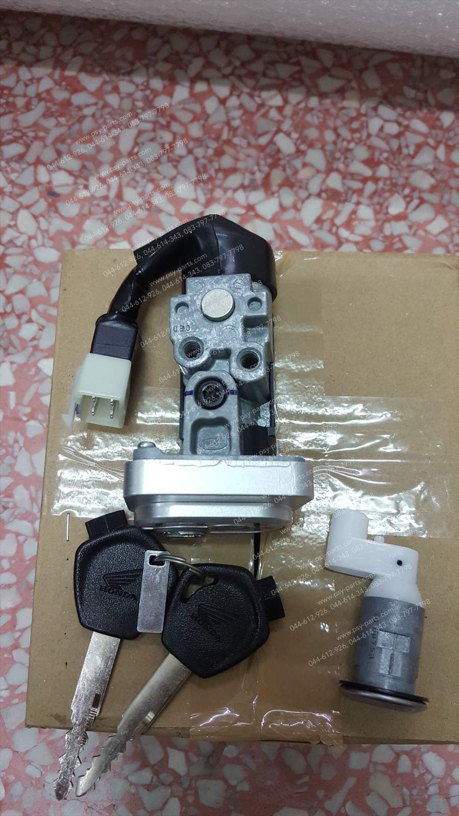 สวิทช์กุญแจ SUPER CUB/ไฟกลม แท้ๆ + ล็อคเบาะ 35010-K76-T60