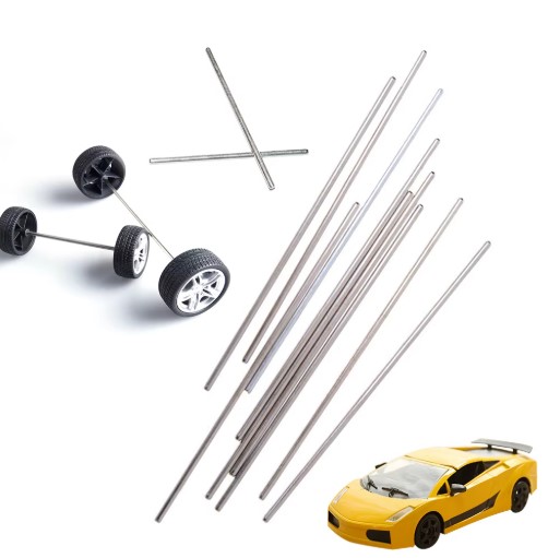 เพลาเหล็ก แกนเหล็ก M2x100mm สำหรับต่อใบพัดลม ใบพัดเรือ กังหัน ล้อรถ อื่นๆ M2*100mm.