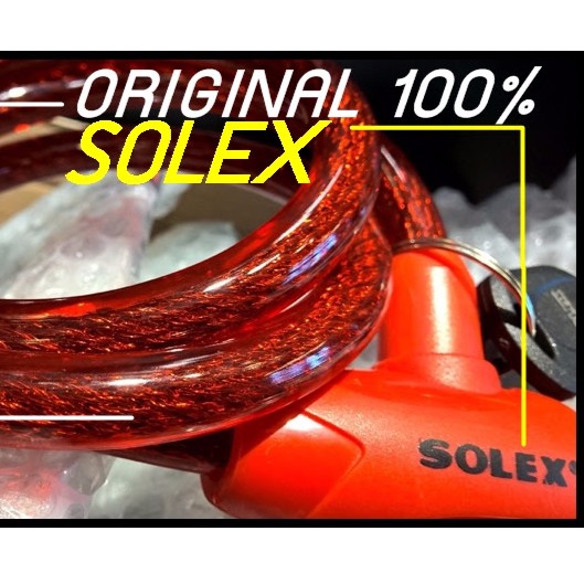 SOLEX รุ่น 3310,3315 เคเบิ้ลล็อค หมวกกันน๊อค ใช้ล็อครถมอเตอร์ไซค์ ล็อครถจักรยาน ล็อคประตู