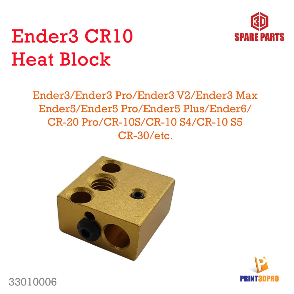 3D Printer Part Ender3 CR10 Heat Block Aluminum Heatblock