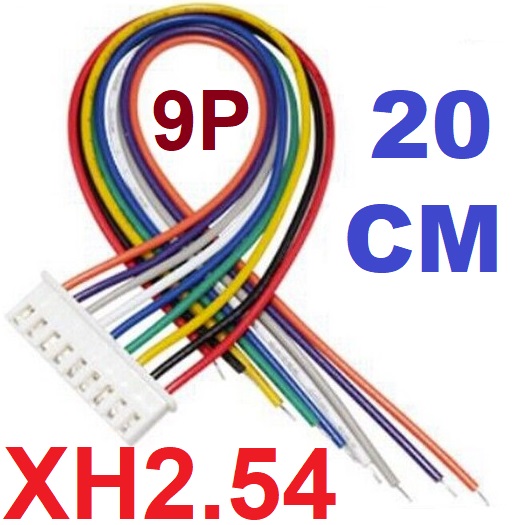 JST XH2.54mm 9Pin 20CM Male Connector Plug With Wire Cable Line 200mm (20cm)