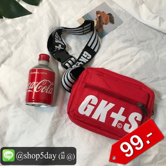 🔥กระเป๋าผ้าสะพายข้าง GK+S มี10สี สุดซิค