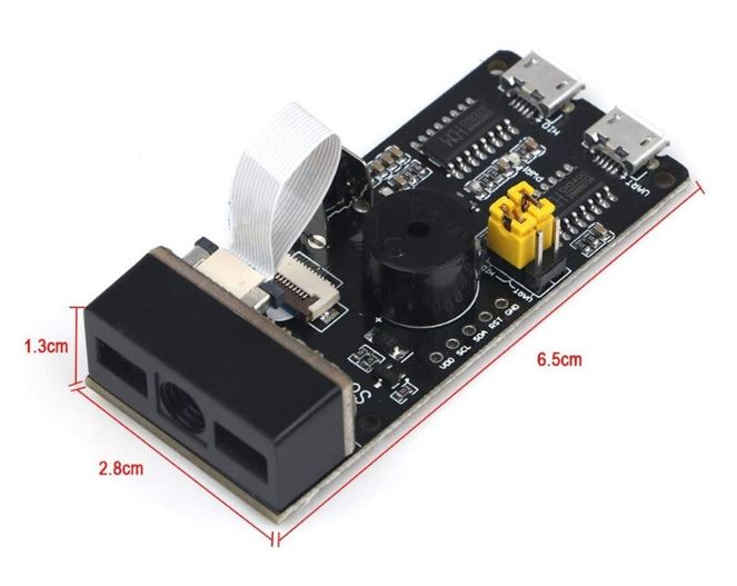 Barcode and QR code Scanner Module V3.0 1D/2D Codes Reader Two-Dimensional Scanning Engine Barcode Scan Recognition Module MH-ET LIVE โมดูลสแกนบาร์โค้ด