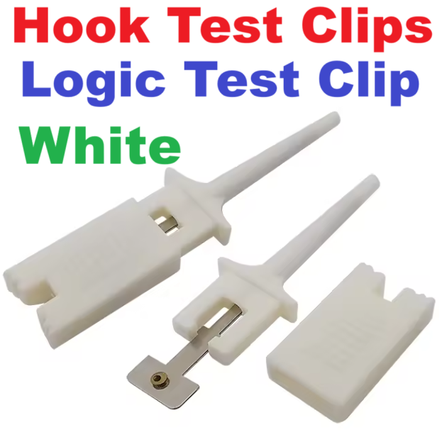 หัวจับสายไฟ สีขาว Patch test hook logic analyzer clip test clip wiring hook white