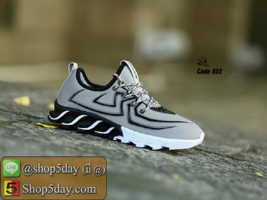 รองเท้าผ้าใบ ลาย Spider-man สุดแนววัยรุ่น (เทา-ดำ)