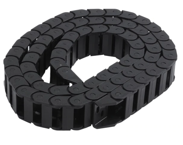 รางกระดูกงู เก็บสายไฟ 10x20mm ยาว 1 เมตร Cable Drag Chain แบบมี End Fits หัวท้าย โซ่เก็บสายไฟ