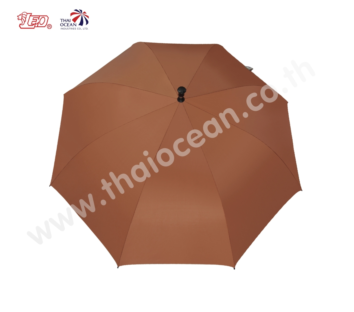 Leo ร่มพระสงฆ์ แบบยาวสปริง ด้ามงอใหญ่ ปลายกันลื่น ขนาด 28 นิ้ว ขนาดใหญ่ กางง่าย
