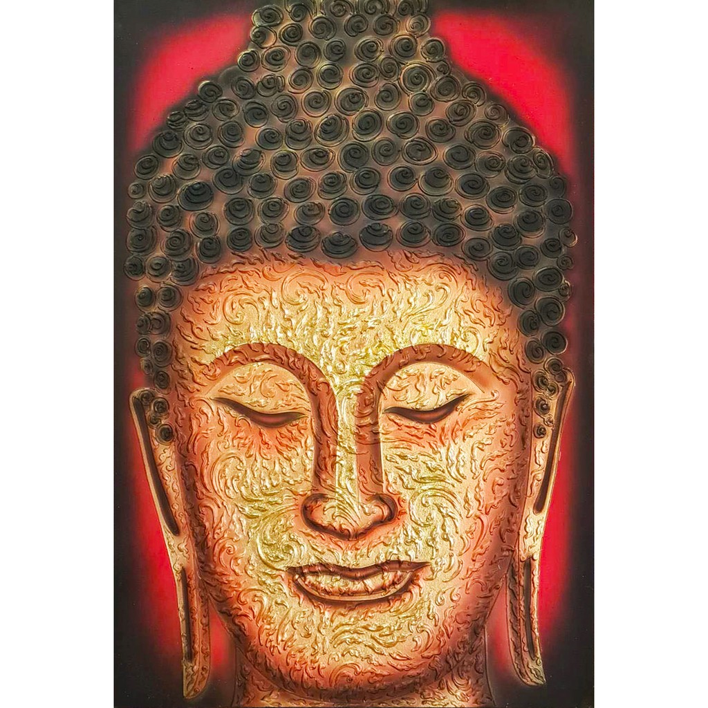 ภาพวาดหน้าพระ ภาพวาดติดผนัง ใช้ตกแต่งผนังห้อง เสริมมงคล รับทรัพย์ ภาพติดฝาผนัง ใช้ตกแต่งผนังห้อง ภาพแต่งร้าน E00045