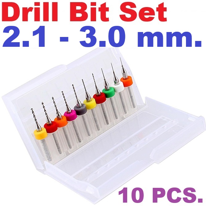 ดอกเจาะ PCB, ไม้, อะคริลิค 2.1-3.0 mm Mini PCB Drill Bits Carbide Drill Bit Set 1/8'' Shank For Circuit Board CNC Engraving Sharpener Drill Tools