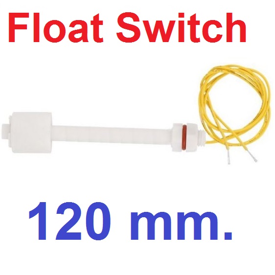 ลูกลอยไฟฟ้า ยาว 12CM (120mm) Float Switch Water Level Sensor Vertical Float Switch for Aquarium Water Level Liquid Sensor Normal Close เซ็นเซอร์วัดระดับน้ำ สวิทช์ลูกลอย ตั้งเป็น NO หรือ NC ได้