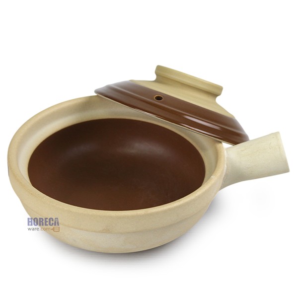 Set of 19 cm clay pots with handles, Hana brand