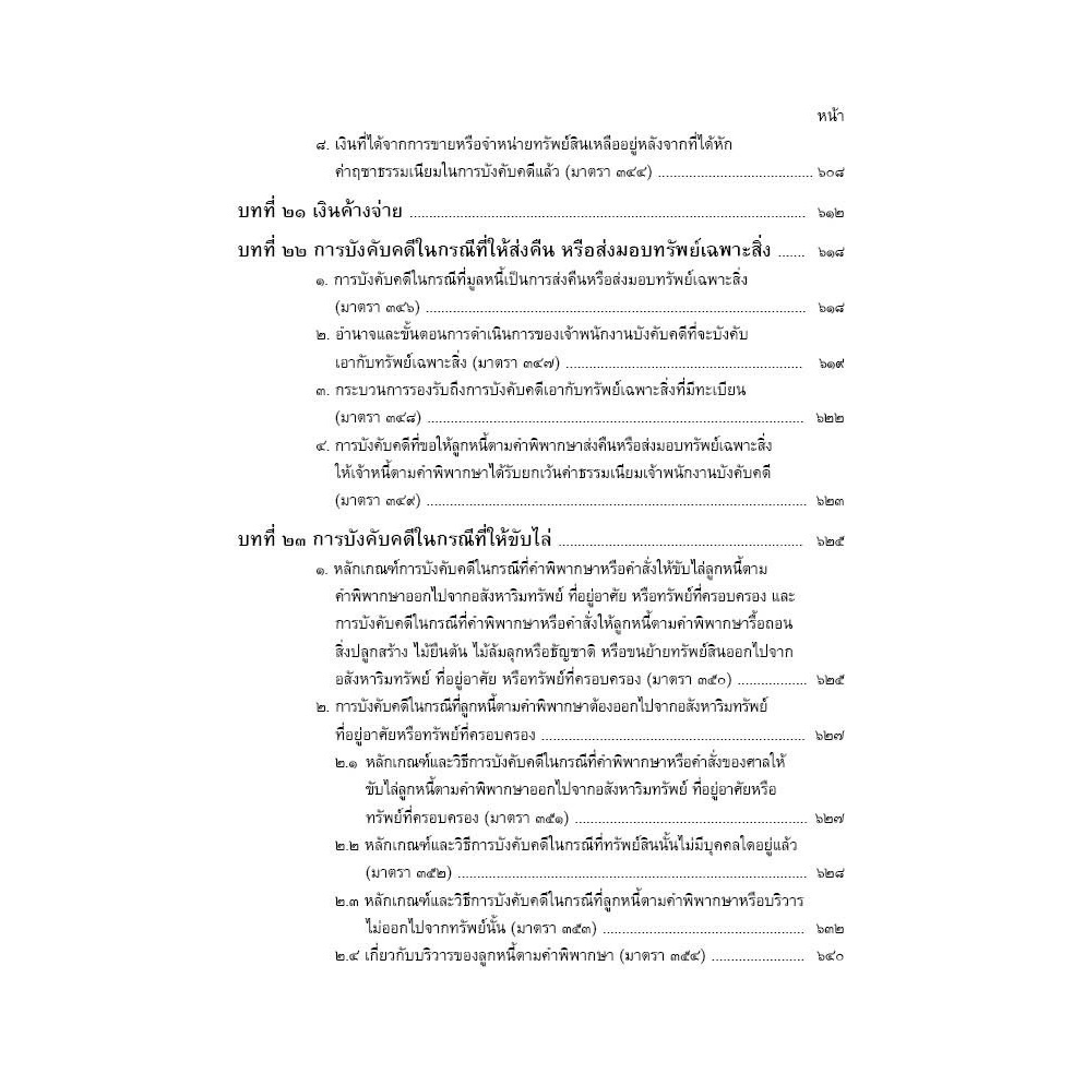 คู่มือการปฏิบัติงานบังคับคดี โดย : สมศักดิ์ เอี่ยมพลับใหญ่ ปีที่พิมพ์ : พฤษภาคม 2567 (ครั้งที่ 2)