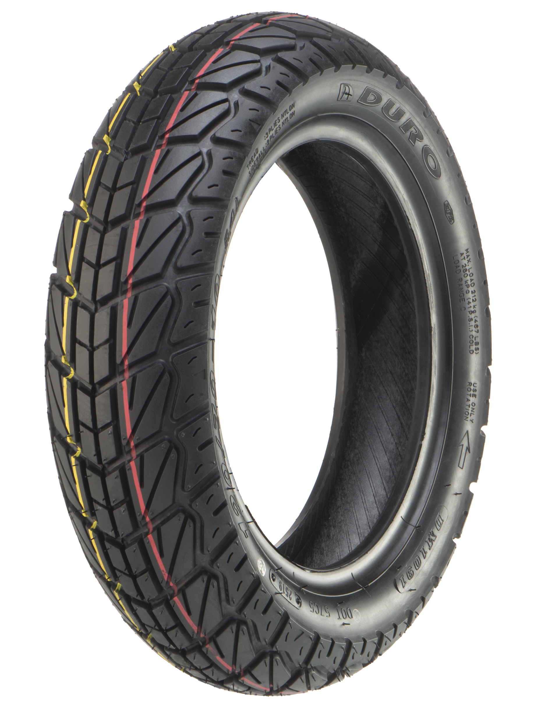 ยางนอก 110/70-11 DURO DM1091 TL (ยางเรเดียล), ยางนอก VESPA LX 125, LX 150, GTS SUPER ล้อหน้า