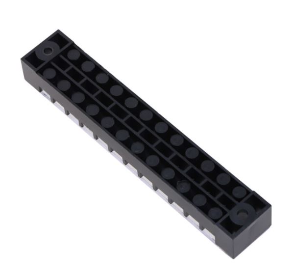 TB-1512 เทอร์มินอล บล็อก 600V 15A TB Series 12 Positions Ways Dual Row Barrier Screw Terminal Block Wire Connector