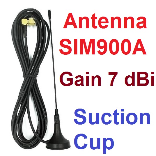 เสาอากาศ ถ้วยแม่เหล็ก SMA Elbow male Sucker Antenna YYT Suction Cup SAM Head Good Signal SIM900A/908 Special Antenna Development Board