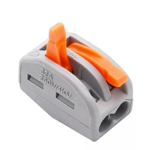 Terminal ต่อสายไฟ PCT-212 Wire Connector 2 Port Lever Conductor Compact Wire Fast Connection Terminal Suitable for Multiple Types of Wires