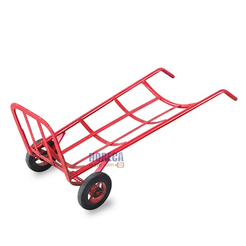 รถเข็นเข่ง 8นิ้ว เหล็กหนา สีส้มแดง มอลรถเข็น