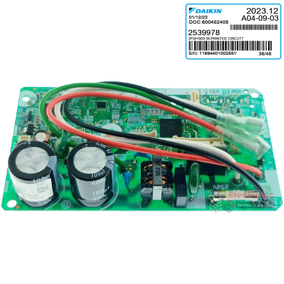 แผงบอร์ดแอร์คอยเย็นDAIKIN-ไดกิ้น รุ่น FTKQ09SV2S-อะไหล่ใหม่แท้บริษัท #อะไหล่แอร์DAIKIN