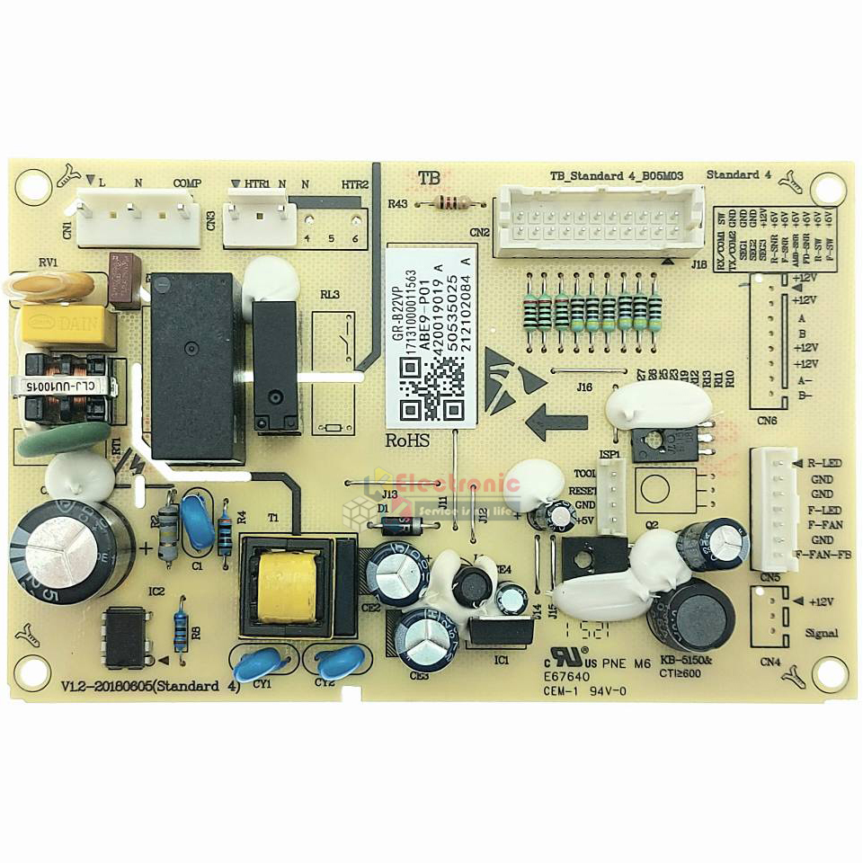 แผงบอร์ดตู้เย็นTOSHIBA(โตชิบา)รุ่น*GR-B22KP*อะไหล่แท้*ใช้ได้กับทุกรุ่นที่ทางร้านระบุไว้