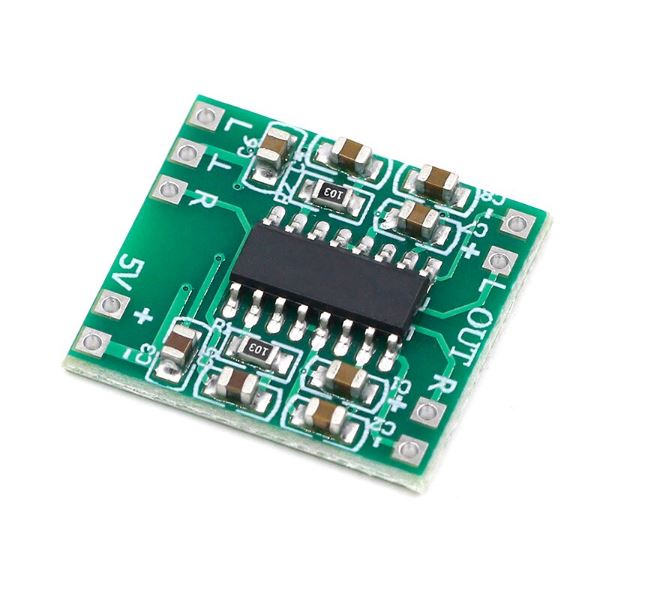 โมดูลขยายเสียง PAM8403 Super mini digital amplifier board 2*3W Class D digital amplifier board efficient 2.5 to 5V power supply