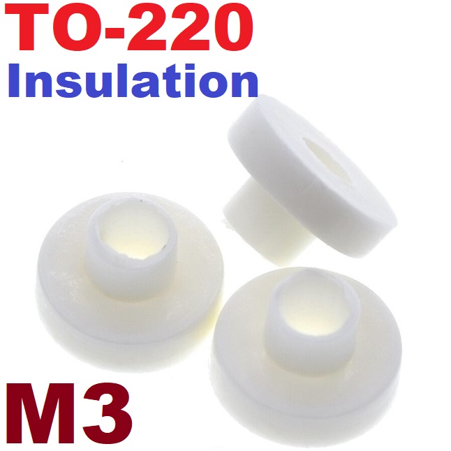 แหวนรองพลาสติก TO-220 Transistor Plastic Washer Insulation Washer Bushing Transistor Disc Circle Particle Ring For M3 Screws
