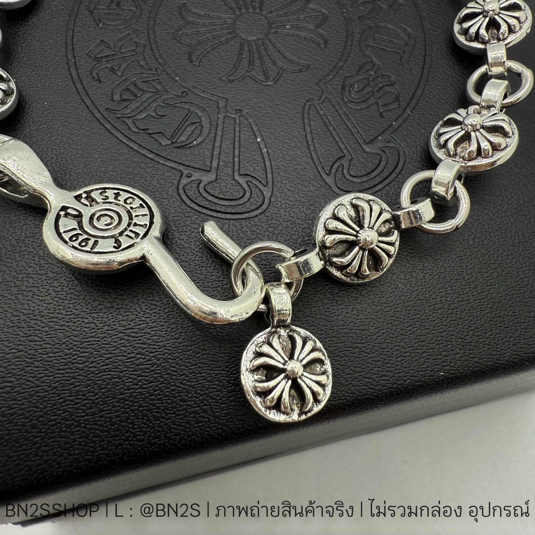 Chrome Hearts Ball Bracelet สร้อยข้อมือผู้ชายโครมฮาร์ท งานวินเทจ อะไหล่เงิน Must Have Item งานที่ต้องมีนะคะ ภาพงานจริง