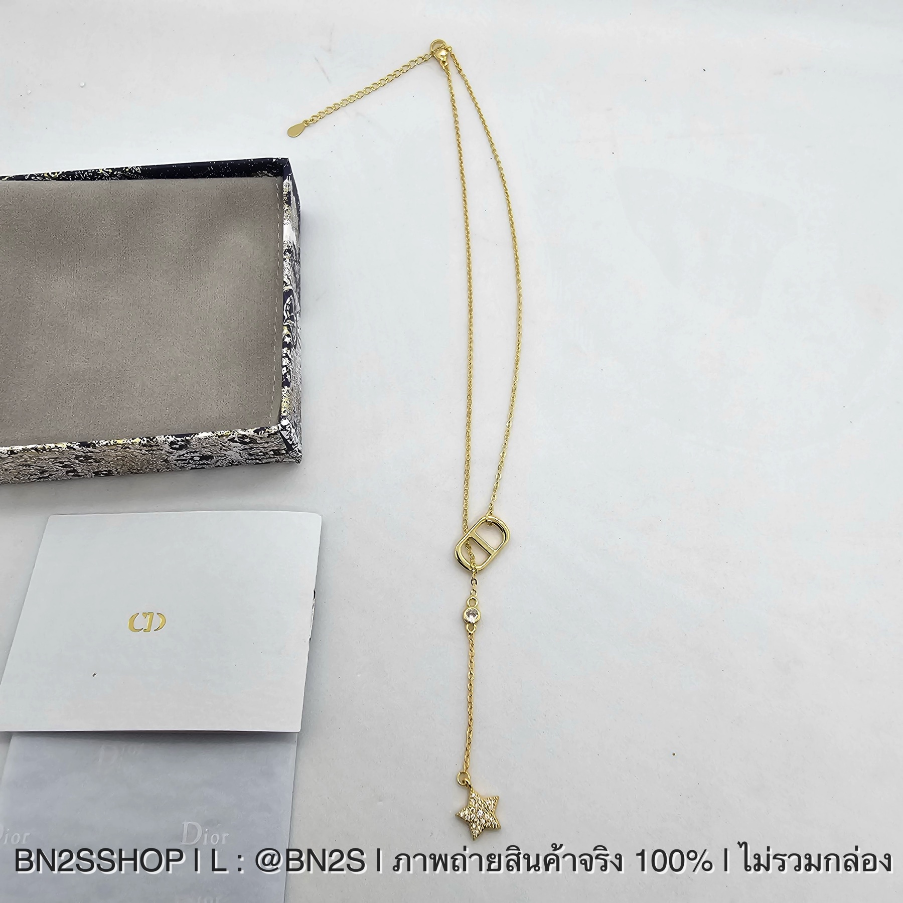สร้อยคอสายโซ่ ห้อยจี้ CD ดาว Dior CD Star Necklace