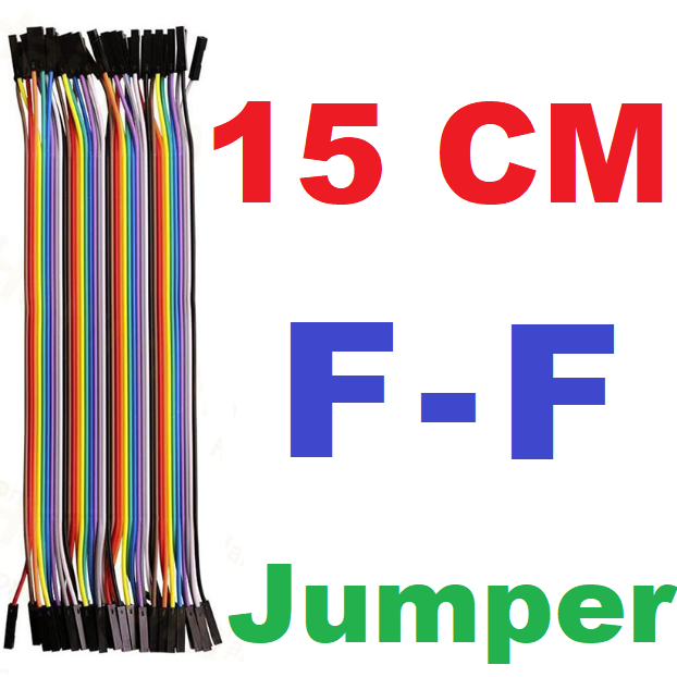 สายจั๊ม เมีย-เมีย 15 cm Jumper Wire F-F (Female to Female) สายแพ 15cm จำนวน 40 เส้น Cable Dupont