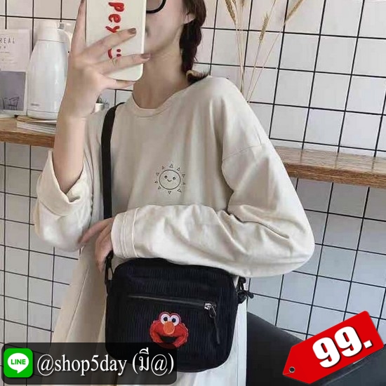 ♨️กระเป๋าสะพายข้างมาใหม่ ผ้าลูกฟูก ⚡️