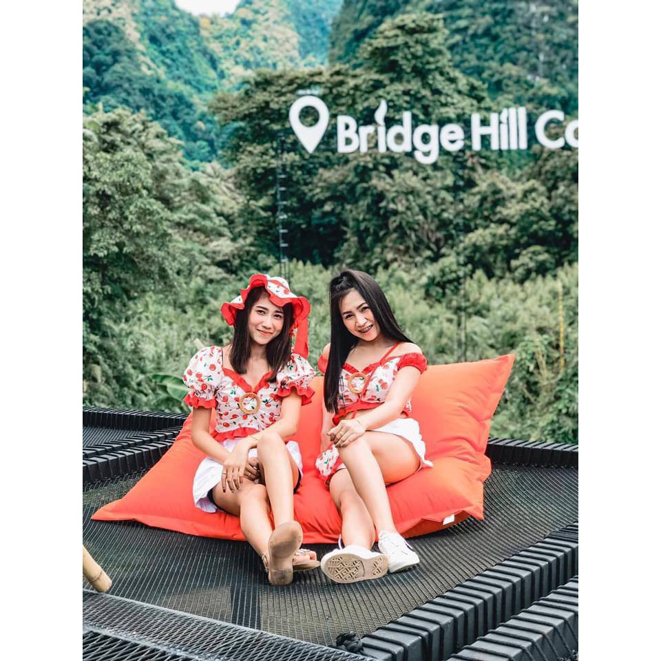 ตาข่ายริมน้ำ ตาข่ายเปลนอนคาเฟ่ 🌈รุ่นหนา 2 ชั้น🌈ขนาด 2 x 2 m.+ เชือกมัดติดตัั้ง🌈