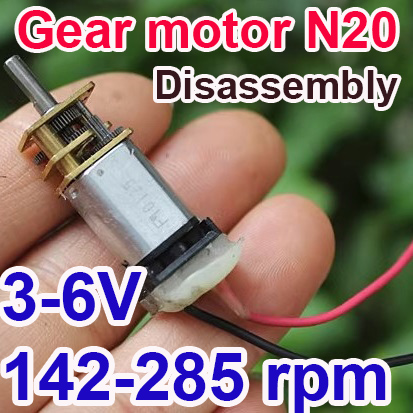 มอเตอร์เกียร์ N20 speed 3-6V (142-285 rpm) reduction gear motor Disassembly สินค้ามือสอง