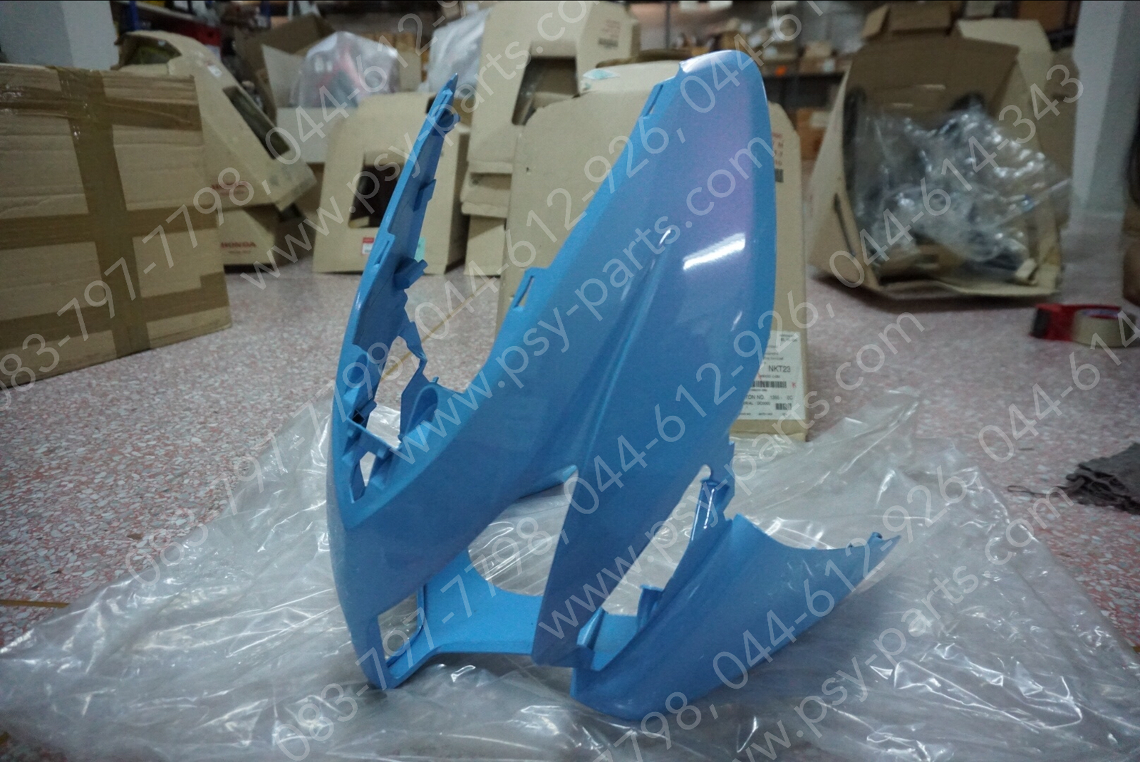 หน้ากากไฟหน้า CLICK แท้ๆ สีฟ้า (B193) 64301-KVB-900ZA