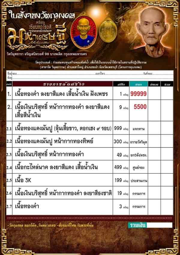 ๑ใน ๔๙ เหรียญเซียนแปะโรงสี รุ่นมหาเศรษฐี วัดวิมุตยาราม บางพลัด กรุงเทพฯ เนื้อเงิน หน้ากากทองคำ หมายเลข ๑๒ เลี้ยมกันน้ำ