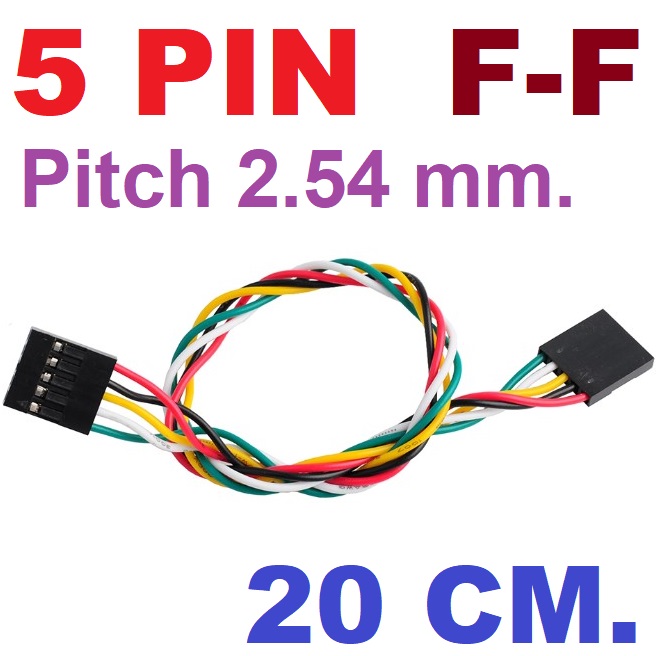 DuPont Cable 20cm 5Pin Female to Female 2.54mm.