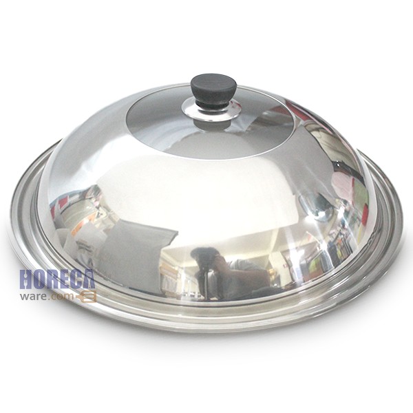 Stainless steel cover + glass window 36 cm. MS brand