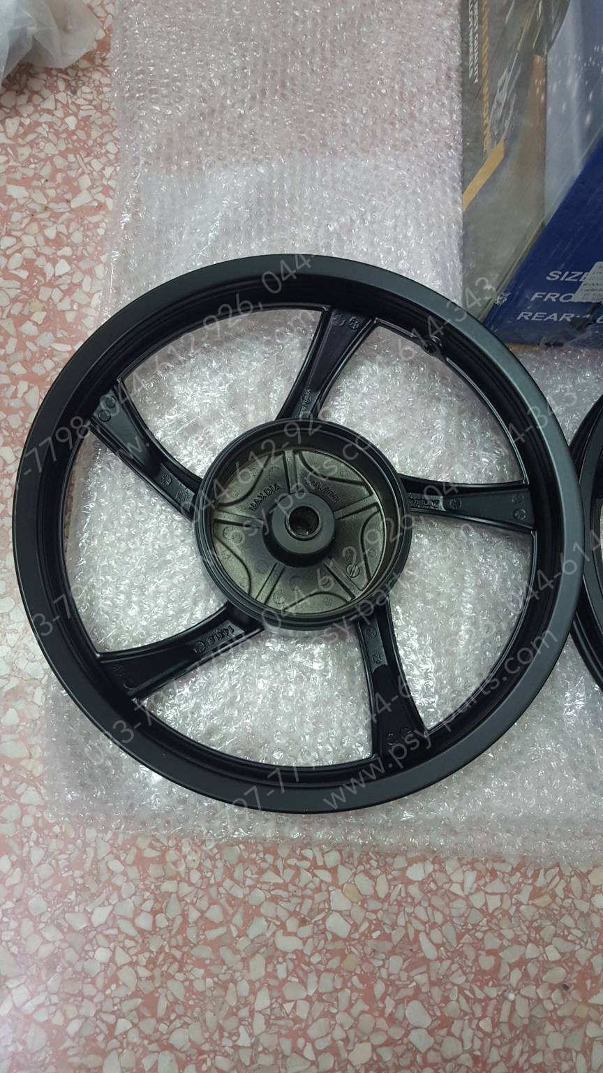 ล้อแม็กคู่ MIO 115-I, FINO-I ดิสก์เบรค 3 รู (ขอบ14) 5ก้าน สีดำ
