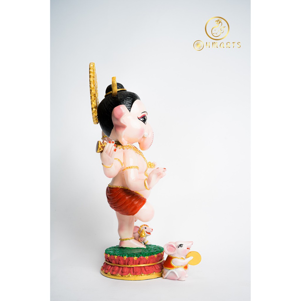 Ganesha พระพิฆเนศ ปางยืน ประทานพรอุดมทรัพย์ บูชาจะพ้นจากอุปสรรค ประสบความสำเร็จ ปลุกเสก ** แถมฟรี หนูมุสิกะ 2ตัว ** G01