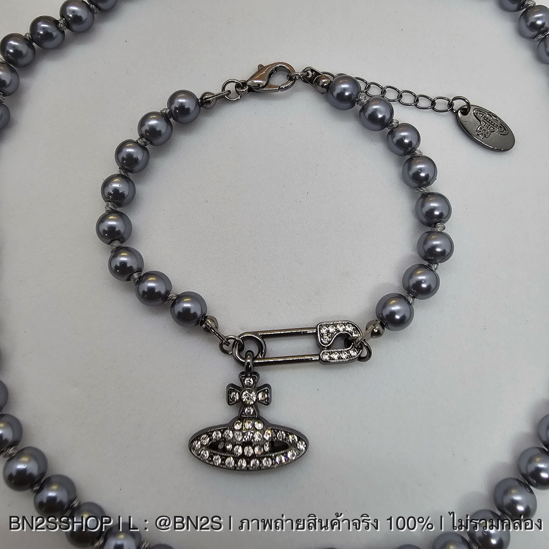 สร้อยคอ | Vivienne Westwood Lucerce Chocker สร้อยคอวิเวียน จี้เข็มกลัด สีดำ